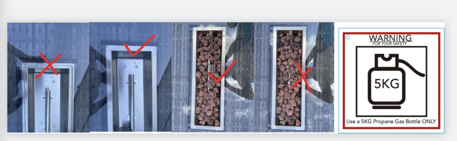 Click to view product details and reviews for Fimous 8 Seateroutdoor Rattan Gas Fire Pit Sofa Dining Set Garden Furniture Heater Dining Table Chair Dark Grey Mixed Left Side.