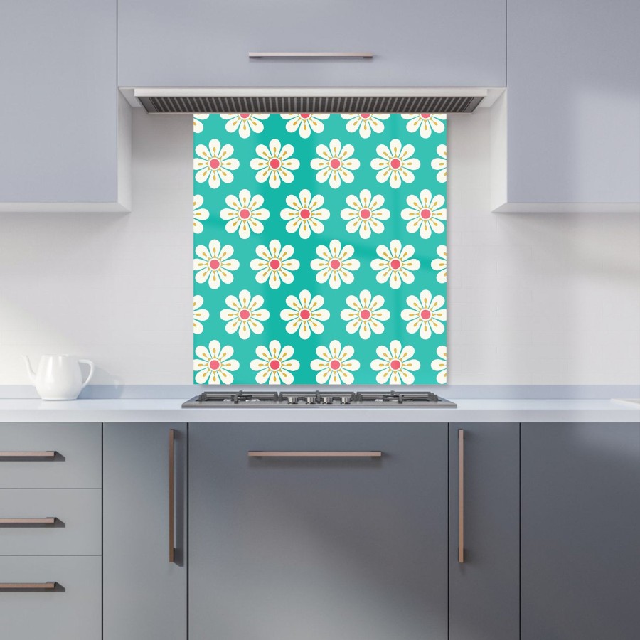Click to view product details and reviews for Daisy Pattern Kitchen Splashback W700mm X H650mm.