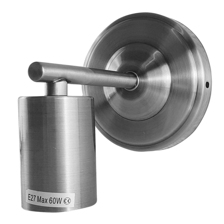 Click to view product details and reviews for Satin Nickel Industrial Vintage Retro Metallic Sconce Wall Light Lamp Fitting1692.