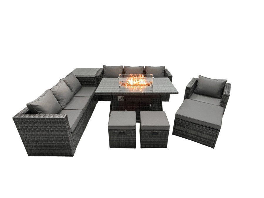 Click to view product details and reviews for Fimous Rattan Garden Furniture Firepit Dining Set 10 Seater Lounge Sofa Table Set With Side Table 3 Footstool. Click to view product details and reviews for Fimous Rattan Garden Furniture Firepit Dining Set 10 Seater Lounge Sofa Table Set With Side Table 3 Footstool.