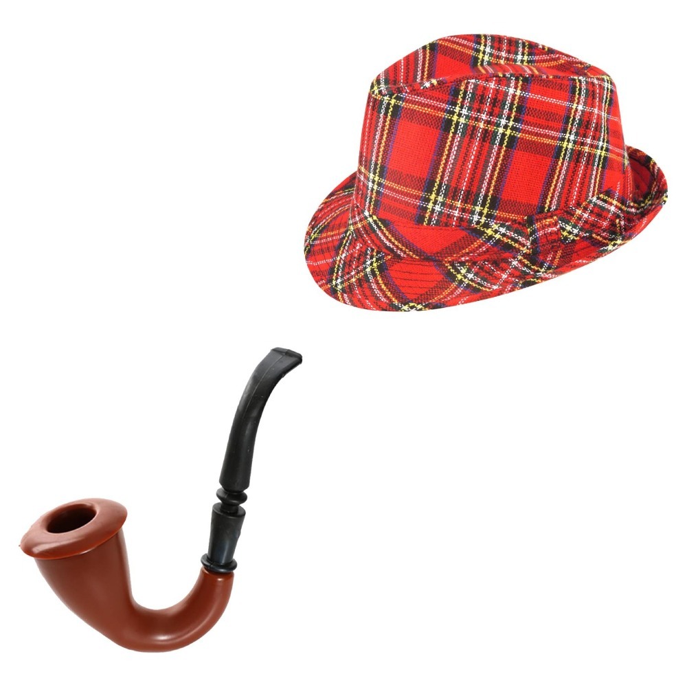 Click to view product details and reviews for Adults Scottish Accessory Set 2 Pcs Hat Pipe.