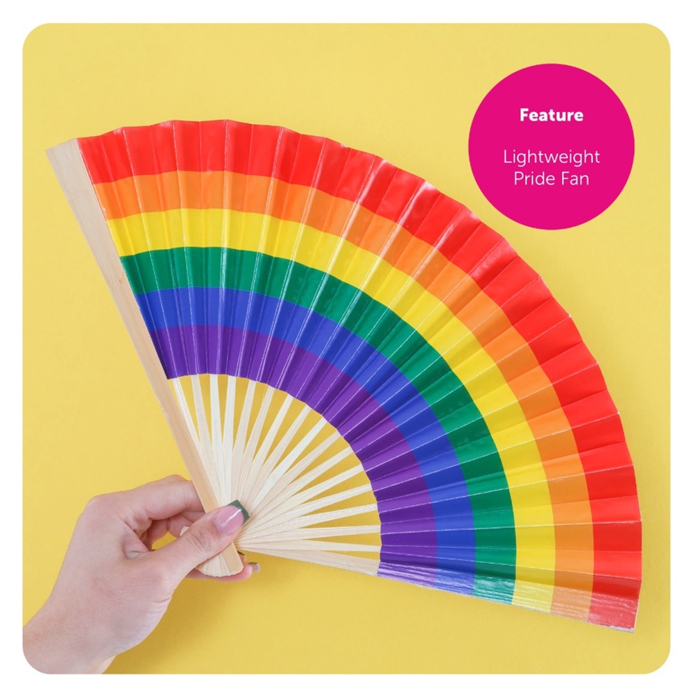 Rainbow Pride Fan