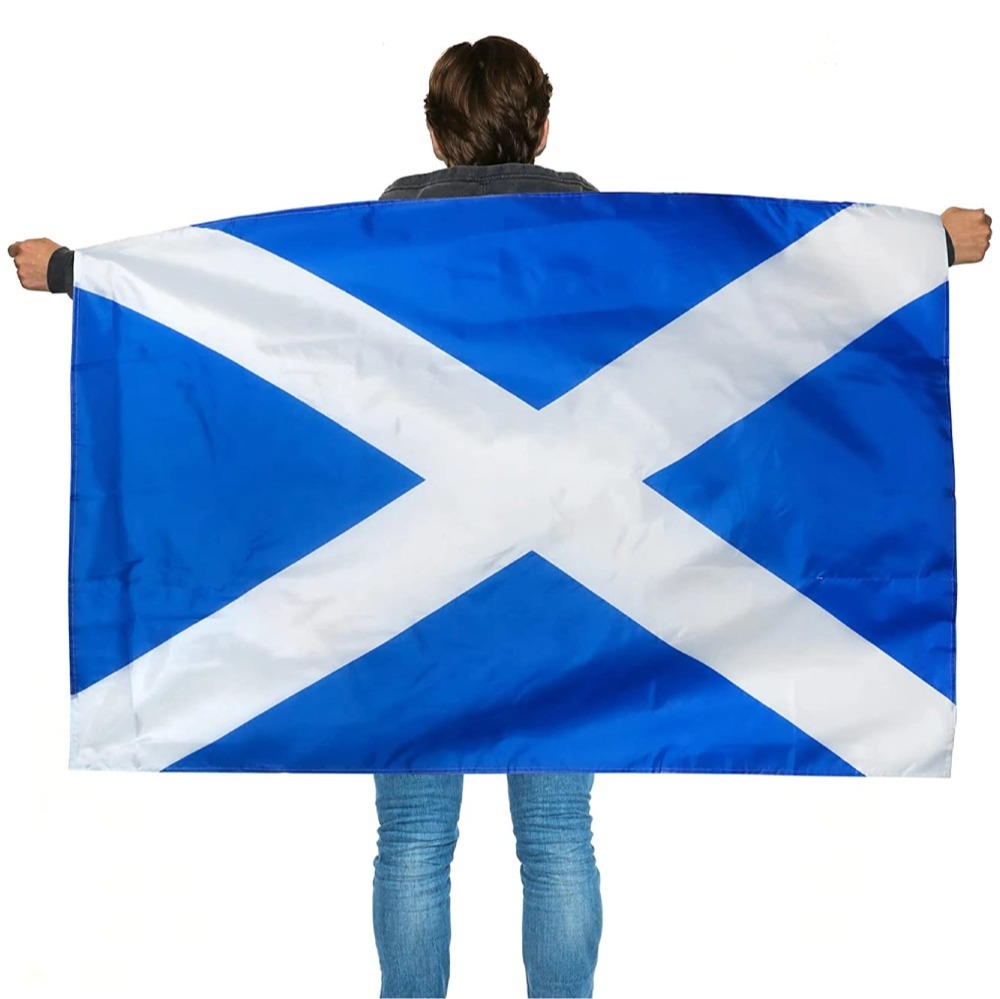 Adults Scotland Supporter Costume Set | 3 Pcs | Kilt, Cone Hat & Flag Cape