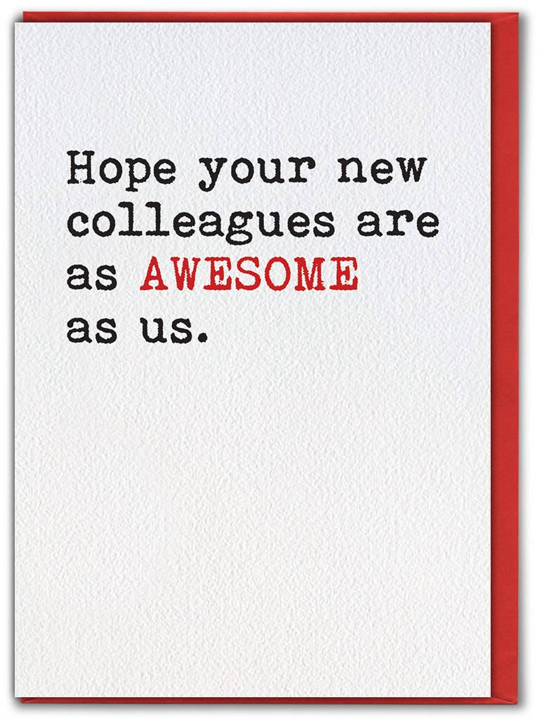 Funny Leaving Card - Awesome Colleagues by Brainbox Candy