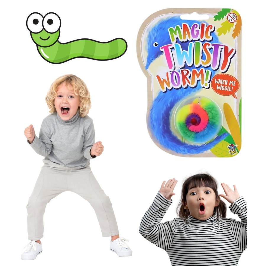 Magic Twisty Wiggle Worms Rainbow Colours 20cm