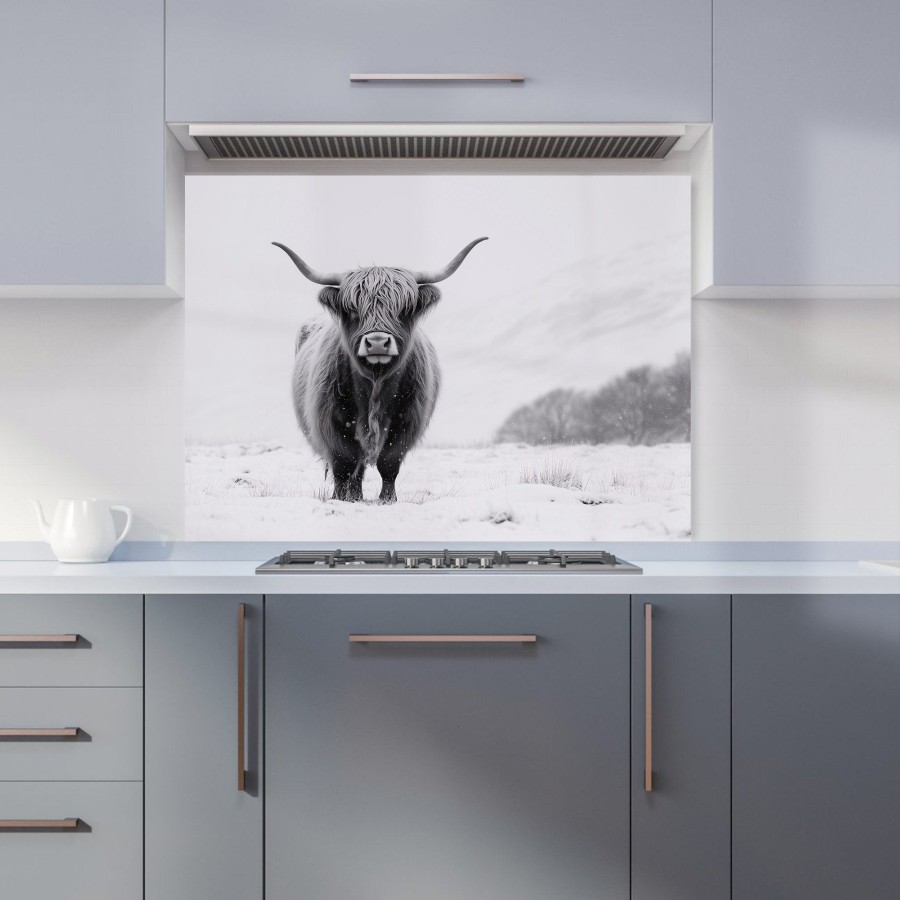 Click to view product details and reviews for Lone Highland Cow Kitchen Splashback W900mm X H650mm.