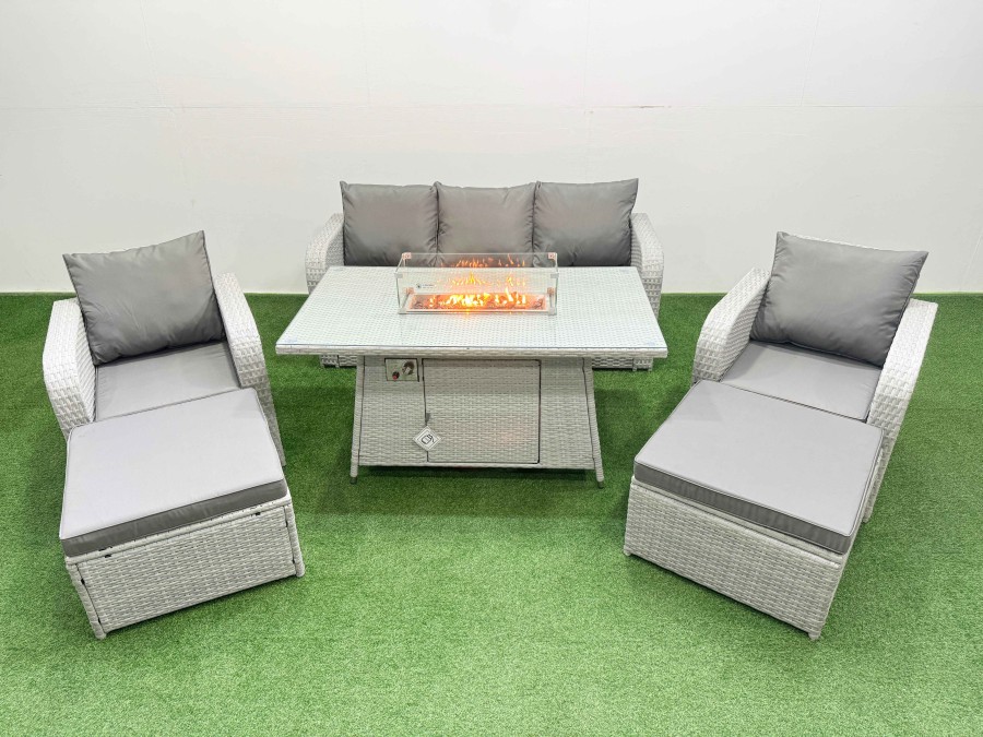 Click to view product details and reviews for Fimous Pe Rattan Garden Furniture Set Reclining Chair Sofa Lounge Sofa Set Firepit Dining Table 2 Big Footstool Light Grey. Click to view product details and reviews for Fimous Pe Rattan Garden Furniture Set Reclining Chair Sofa Lounge Sofa Set Firepit Dining Table 2 Big Footstool Light Grey.