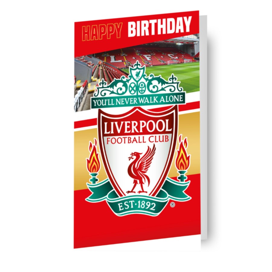 Liverpool FC Personalise Birthday Card With Sticker Sheet
