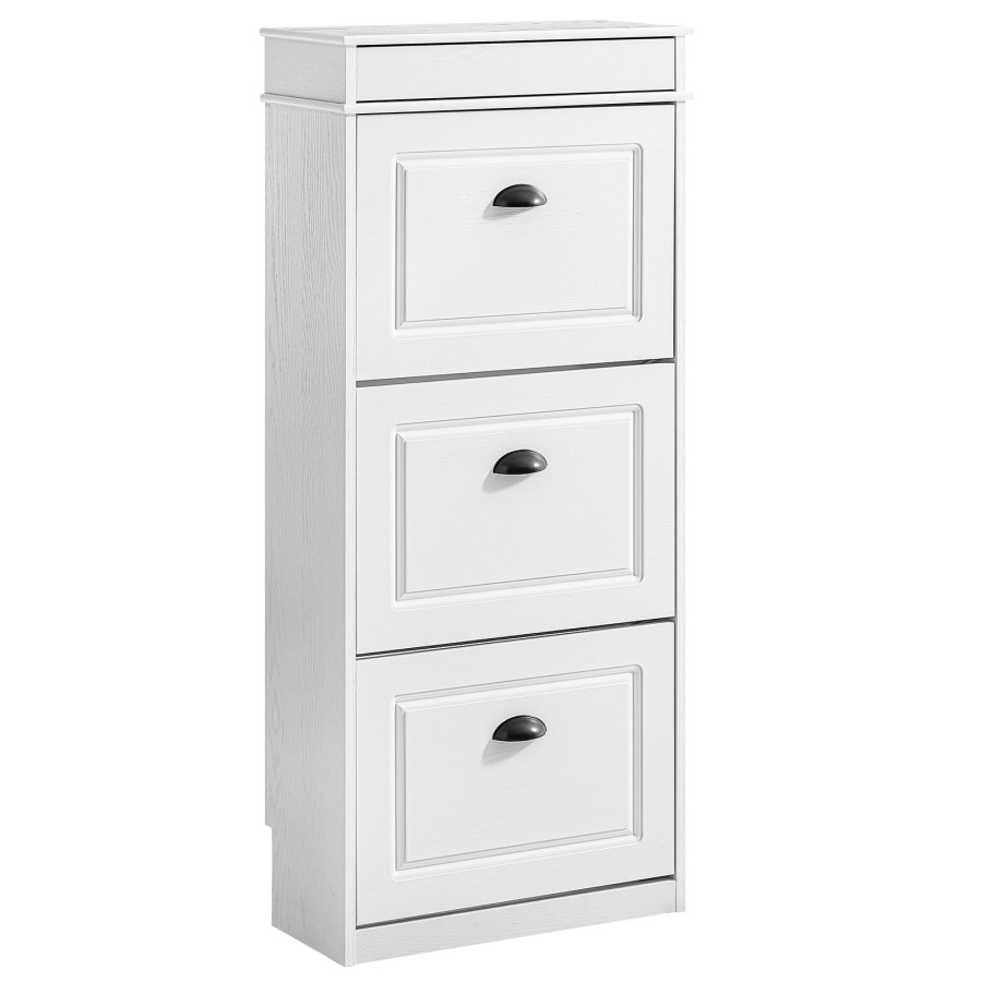 Click to view product details and reviews for Shoe Fsr94 Wg Rack Cabinet With 3 Flip Drawers Slim Shoe Storage Cabinet Hallway Entryway Corridor Small Spaces Mdf Wooden Cupboard White Vinta.