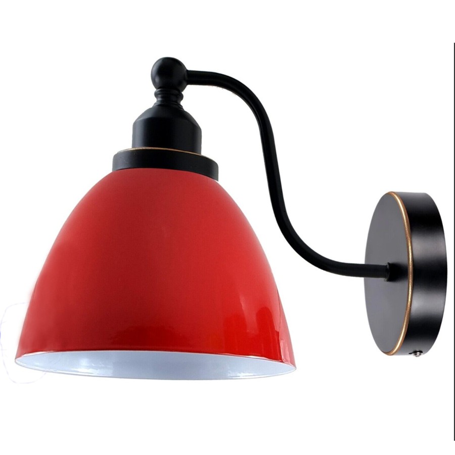 Click to view product details and reviews for Industrial Vintage Modern Retro Swan Neck Metal Arm E27 Sconce Red Wall Mount Light3915 No.