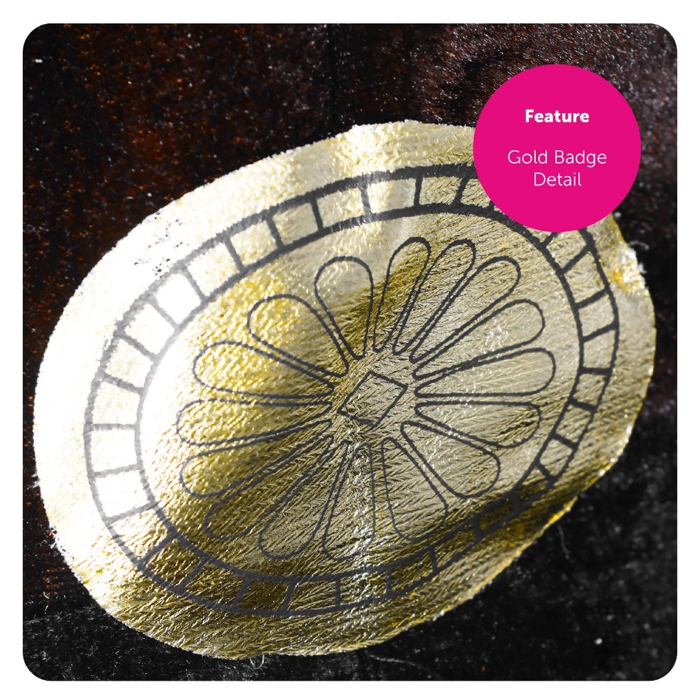 Slash Style Brown Velour Hat with Attached Hair