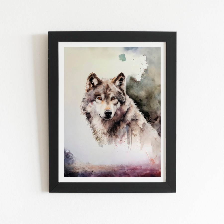 Click to view product details and reviews for Loyal Wolf Watercolour Art Prints 8 X 10 Black Frame.