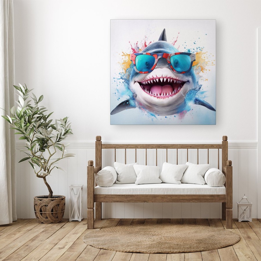 Click to view product details and reviews for Splashart Shark In Glasses Canvas Large 30 X 30. Click to view product details and reviews for Splashart Shark In Glasses Canvas Large 30 X 30.