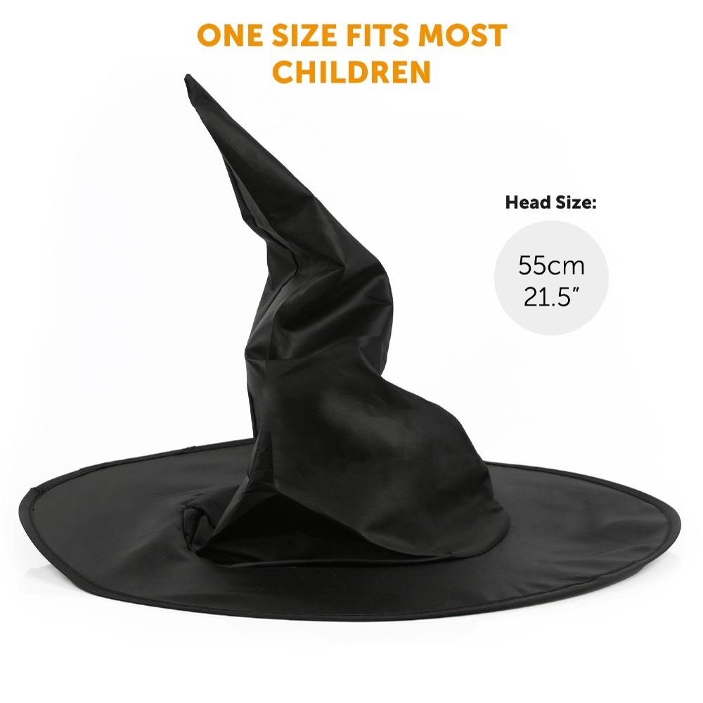 Ladies Witch Accessory Set - Hat & Broom