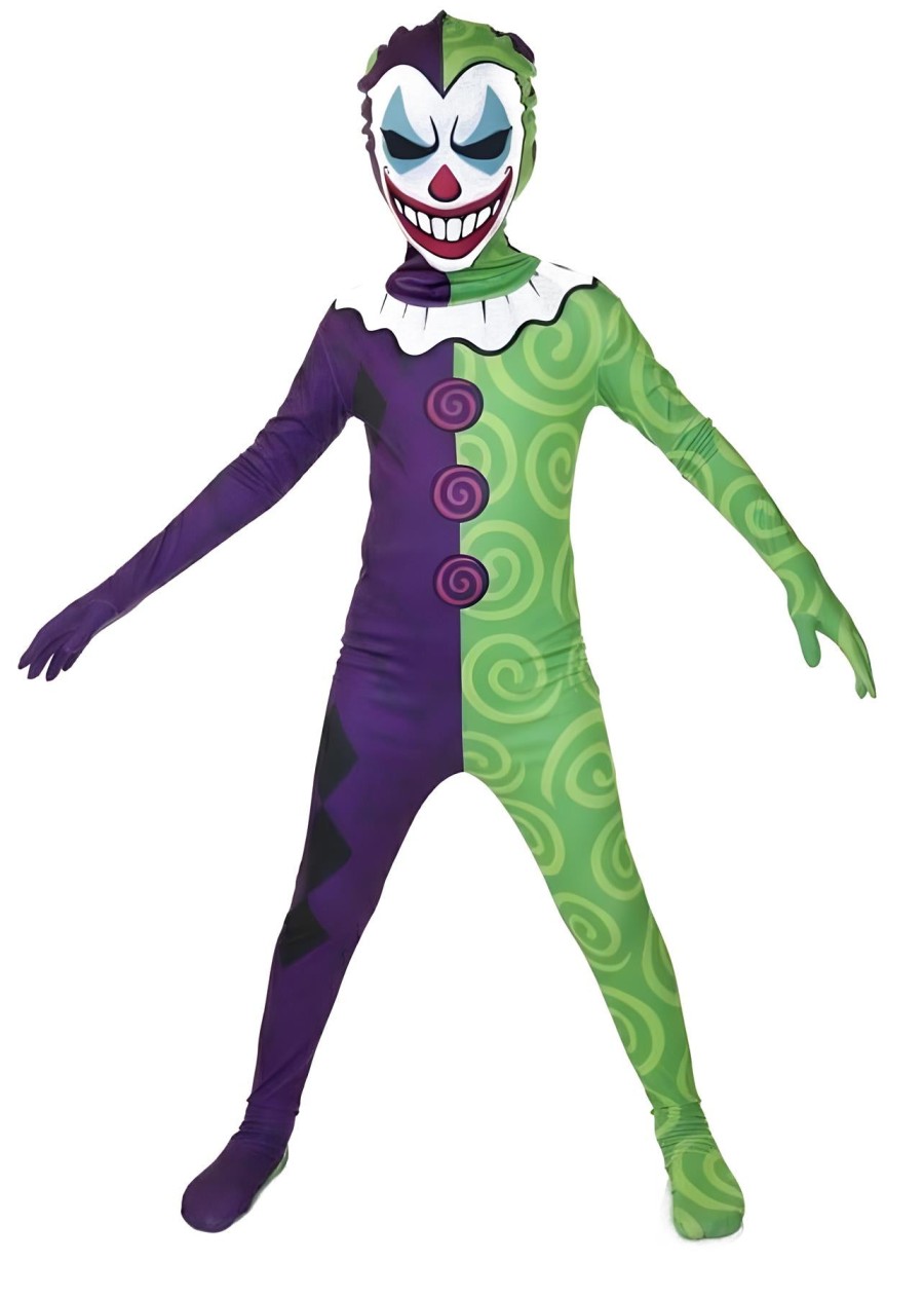 Click to view product details and reviews for Kids Scary Creepy Clown Halloween Fancy Dress Jester Costume With Mask 3 14 Yrs 12 14 Years Clown Costume.