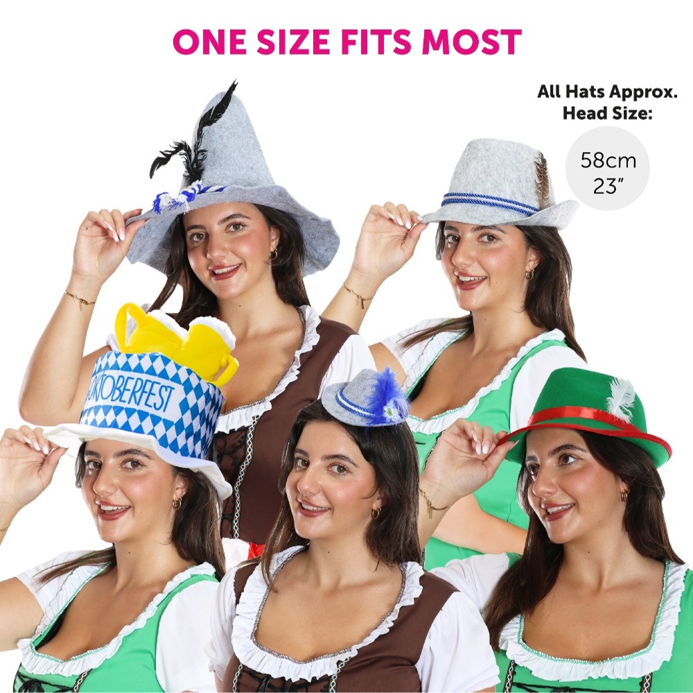 5 Pack of Bavarian Hats