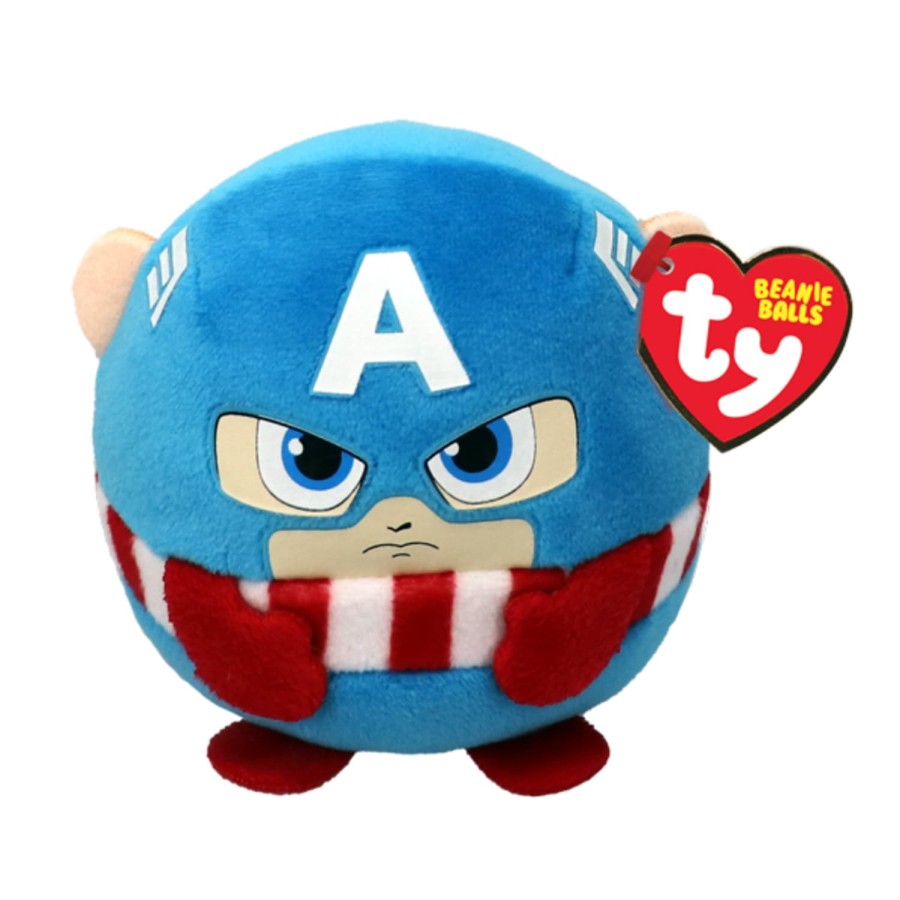 Ty Beanie Balls Marvel Superheroes Weighted Base Plush Toy 10cm