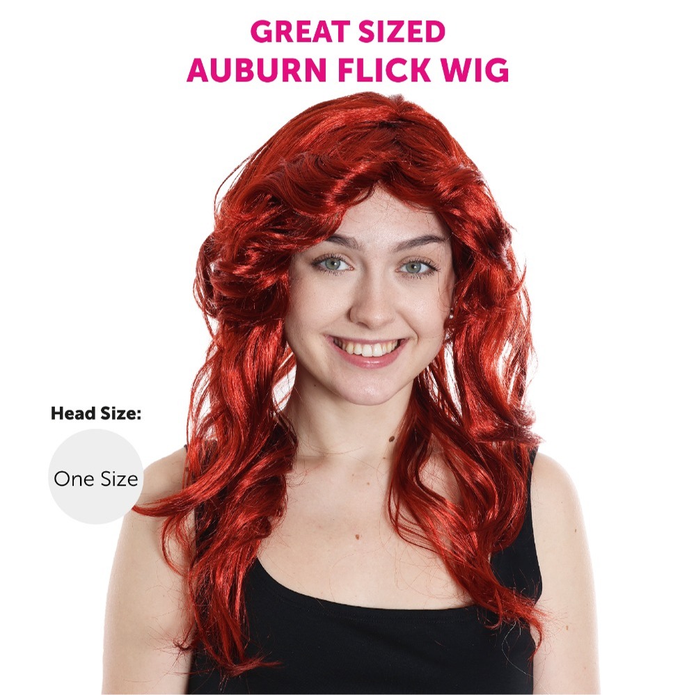 70's Pop Poncho with Auburn Flick Wig