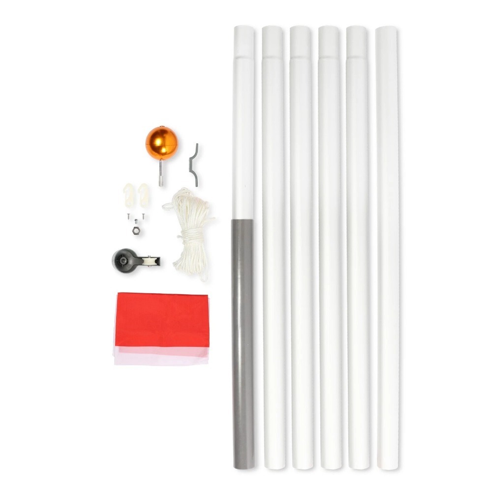 Large 20ft Outdoor Flag Pole with Union Jack Flag