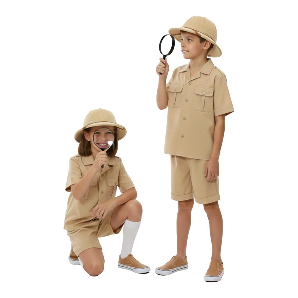 Click to view product details and reviews for Kids Explorer Costume 4 Pcs Top Shorts Hat Magnifying Glass Large.