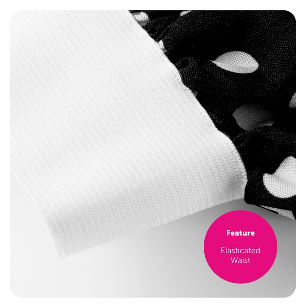 Childs Short Polka Dot Skirt - Black/White