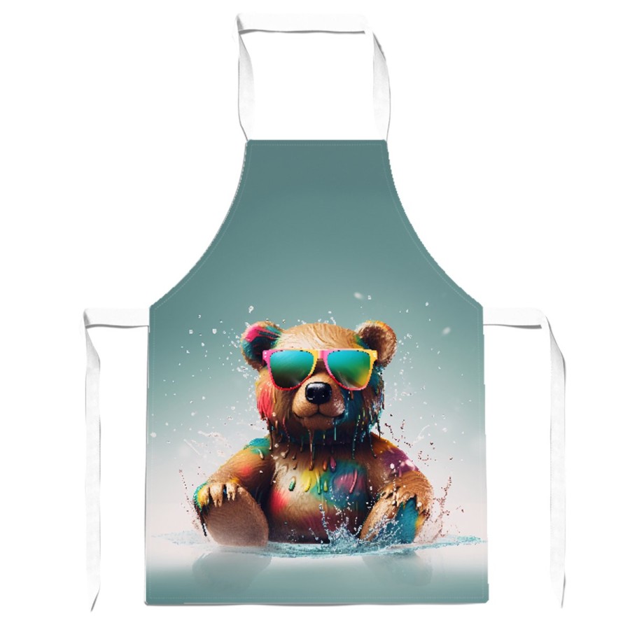 Click to view product details and reviews for Splashart Bear In Glasses Apron Adult.