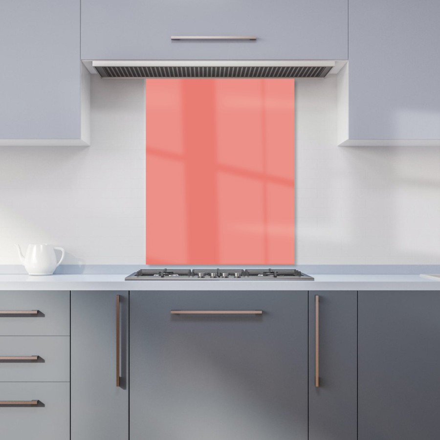 Click to view product details and reviews for Coral Pink Kitchen Splashback W600mm X H750mm.