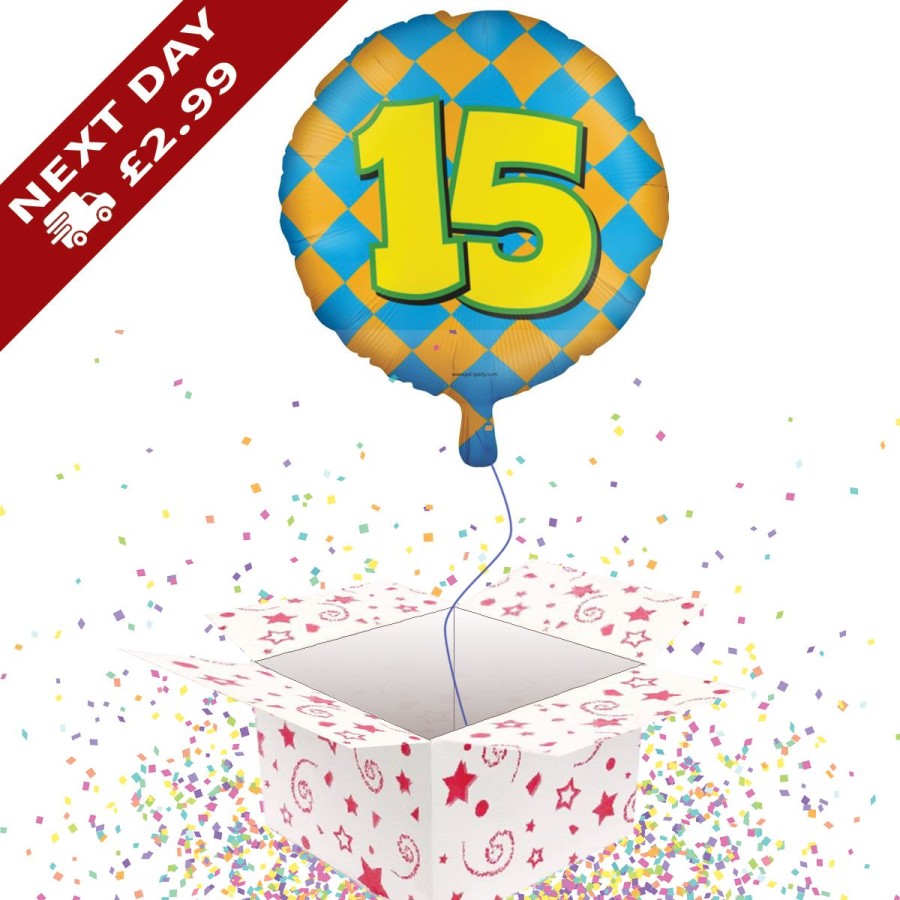 Click to view product details and reviews for 15th Birthday Colourful Foil Balloon 46cm Balloon In A Box.