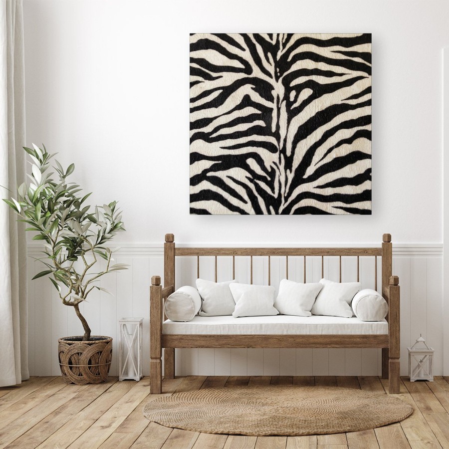 Click to view product details and reviews for White Tiger Print Canvas Medium 16 X 16.