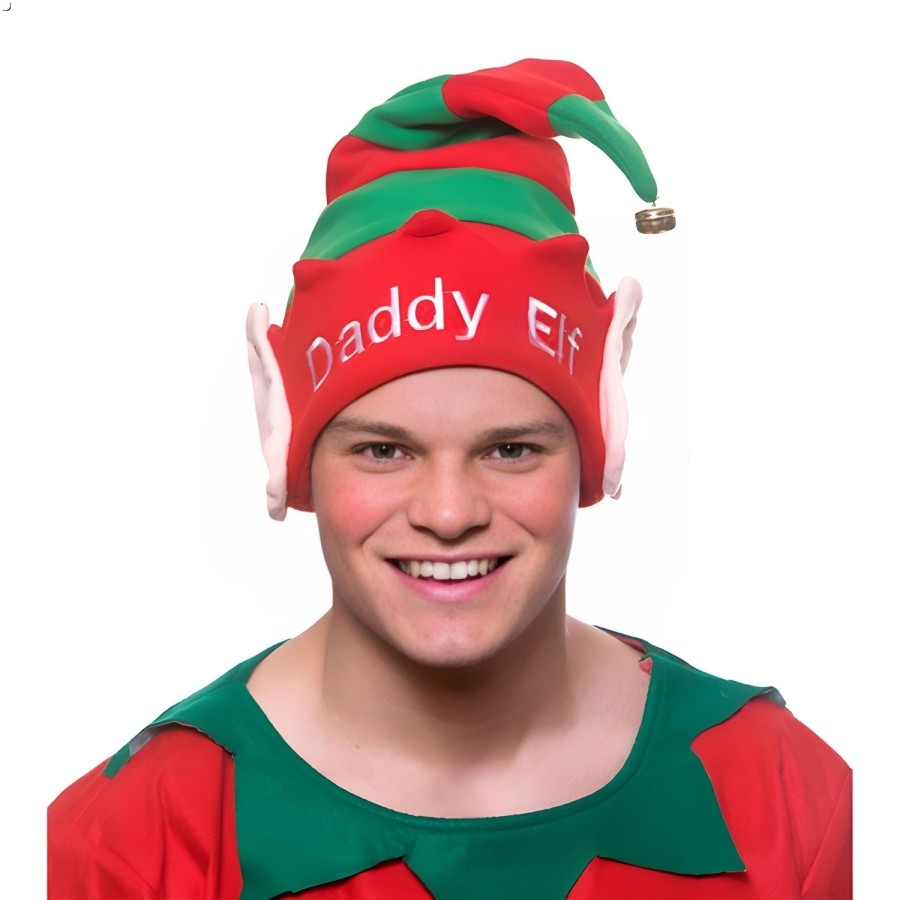 Click to view product details and reviews for Adults Daddy Elf Hat Red And Green.