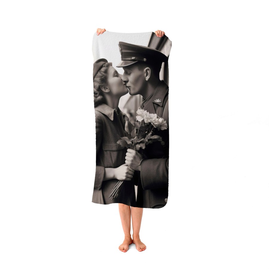 A Kiss Goodbye Beach Towel