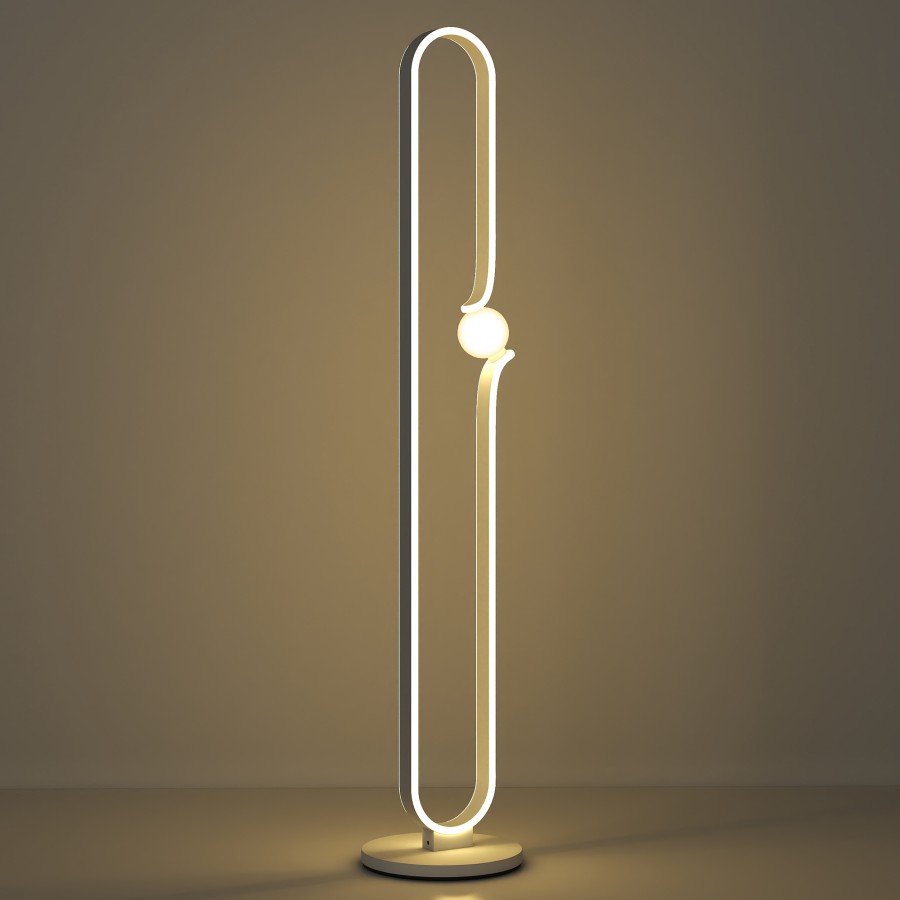 Click to view product details and reviews for Homcom Led Floor Lamp Dimmable Floor Standing Lamp With Glass Night Light Foot Switch For Living Room Bedroom Office White.