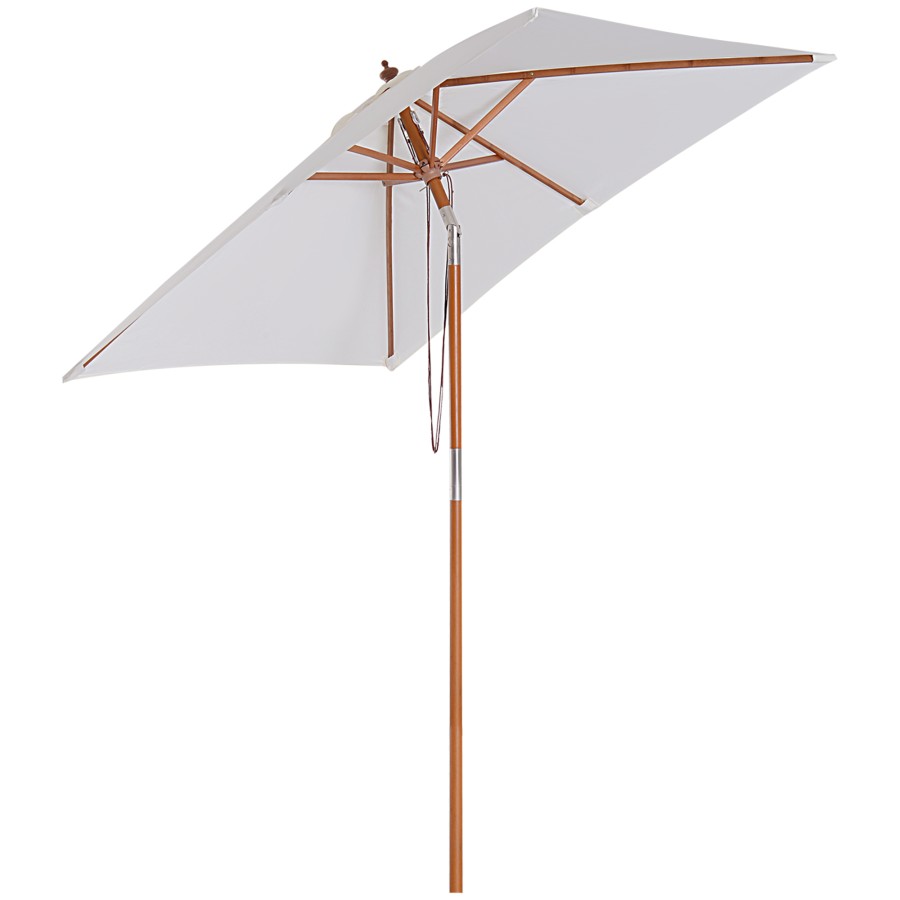 Click to view product details and reviews for Outsunny 2m X 15m Garden Parasol Umbrella With Tilting Sunshade Canopy Outdoor Market Table Umbrella With Wood And Bamboo Frame Cream White.