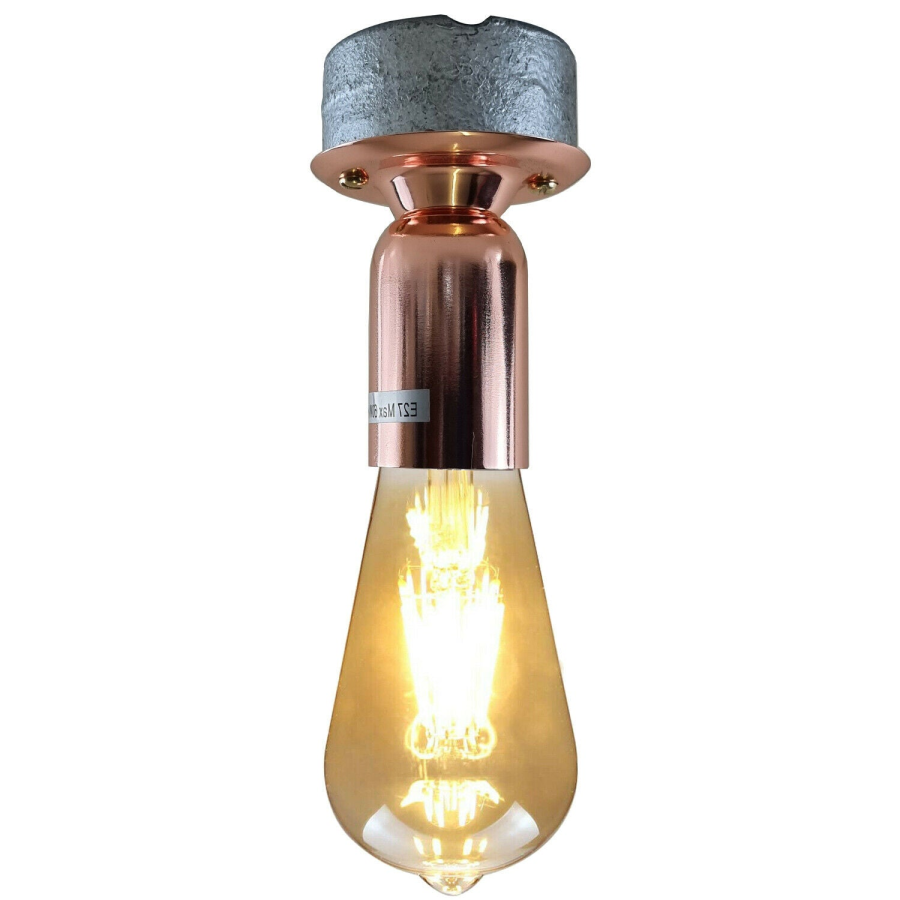 Click to view product details and reviews for Modern Retro Industrial Vintage Ceiling Light Conduit Metal Flush Mount E27 Lamp3665 Yes.