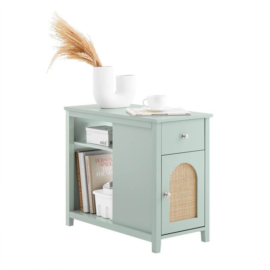 Click to view product details and reviews for Sobuy Fbt159 Gr Side Cabinet Storage Cabinet Sofa Side Table End Table Green.