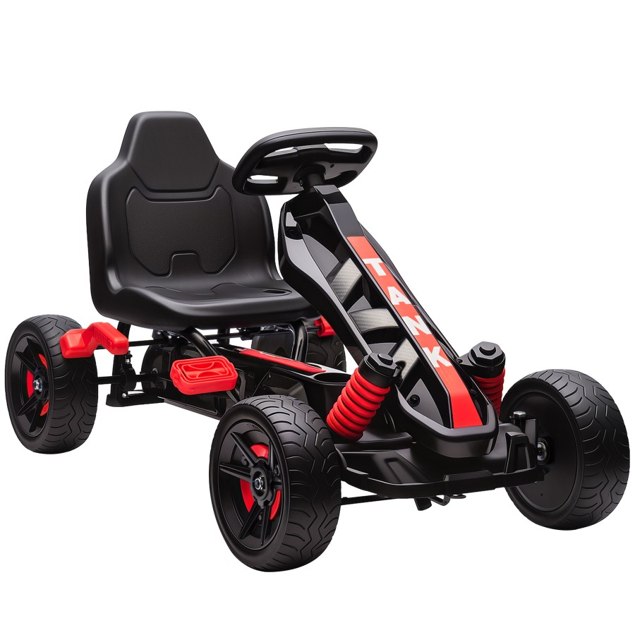 Click to view product details and reviews for Aiyaplay Pedal Go Kart Ride On Racer With Automatic Clutch Brake Non Slip Eva Wheels Metal Frame Go Kart For Kids Ages 3 6 Years Red.