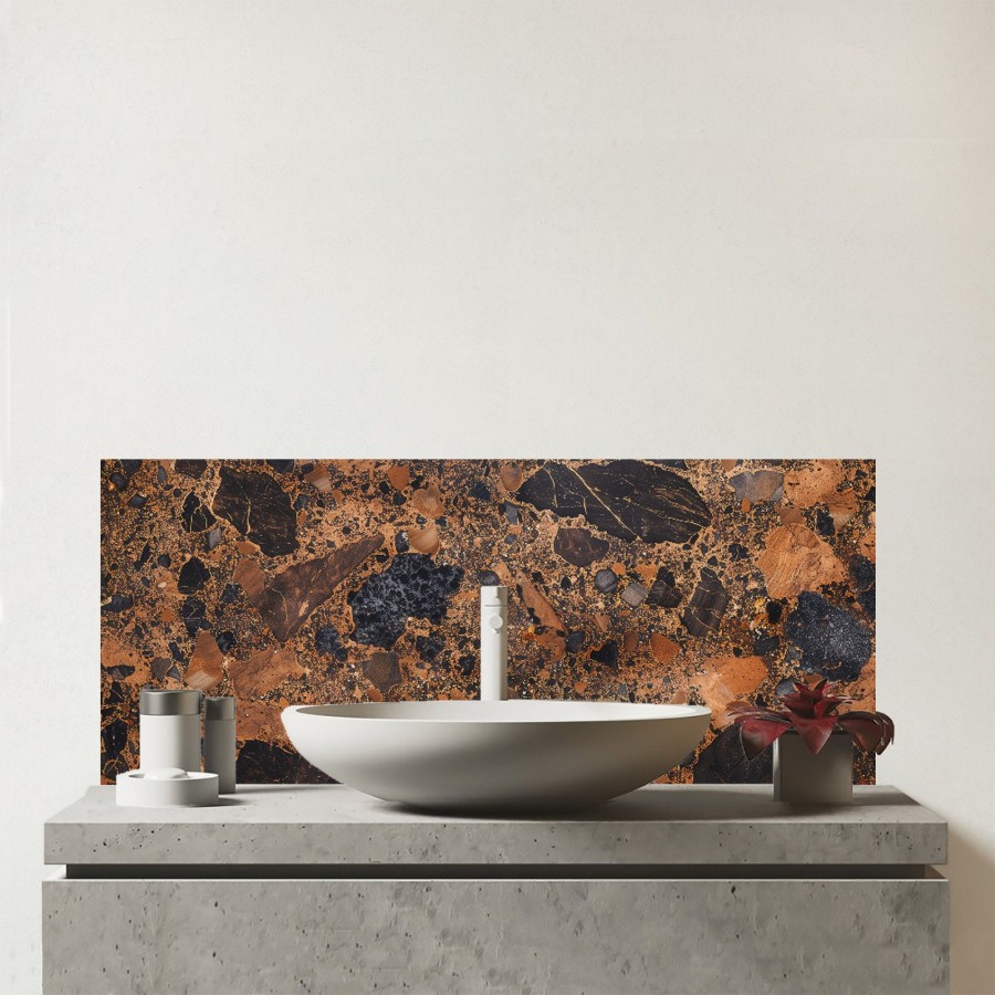 Click to view product details and reviews for Coopers Quartz Effect Glass Bathroom Splashback.