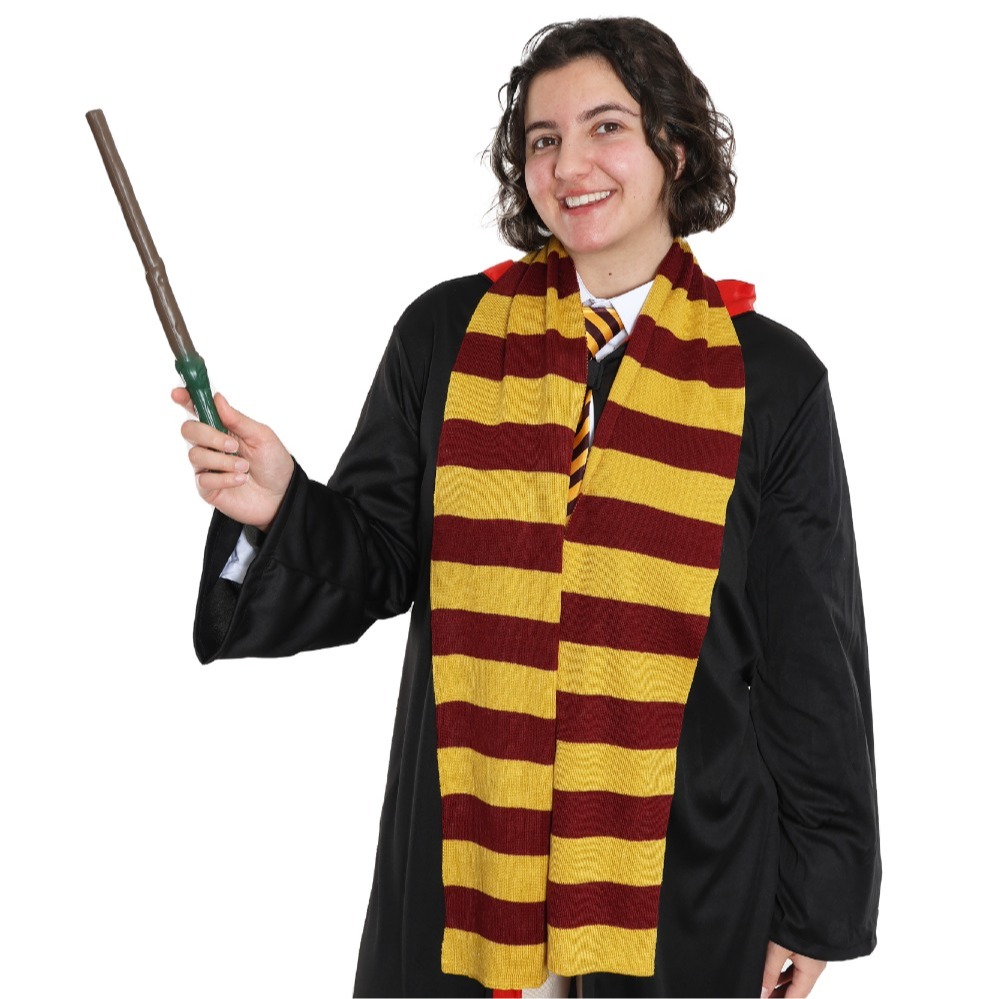 Maroon & Gold Striped Wizard Scarf