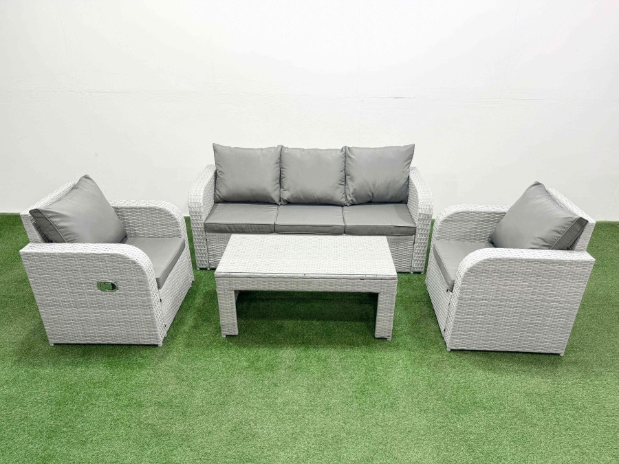 Click to view product details and reviews for Fimous Pe Rattan Garden Furniture Set Reclining Chair Sofa Lounge Sofa Set Rectangular Coffee Table Light Grey. Click to view product details and reviews for Fimous Pe Rattan Garden Furniture Set Reclining Chair Sofa Lounge Sofa Set Rectangular Coffee Table Light Grey.