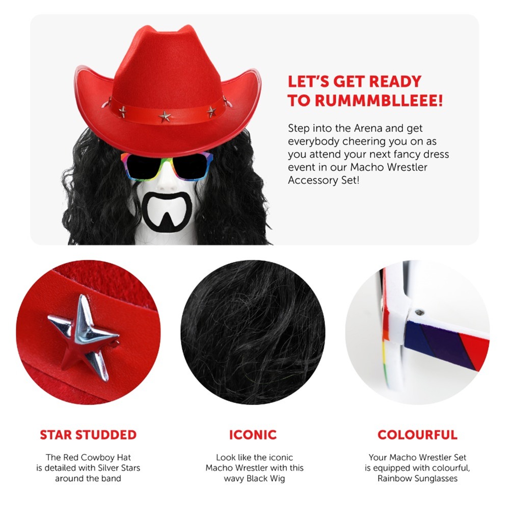 Macho Wrestler Accessory Set