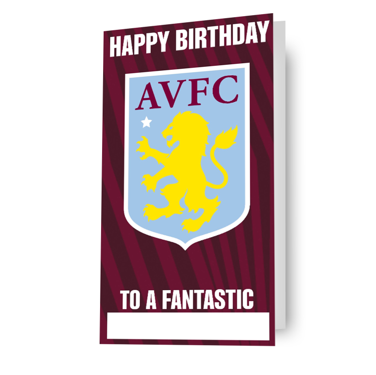 Click to view product details and reviews for Aston Villa Personalise Crest Birthday Card.