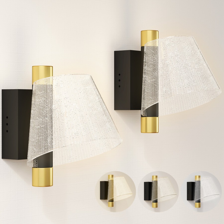 Click to view product details and reviews for Homcom Led Wall Lamp 2 Pack 5w Modern Indoor Starry Wall Light Colour Temperature Adjustable 3000k 4000k 6500k For Bedroom Living Room Hallway S.