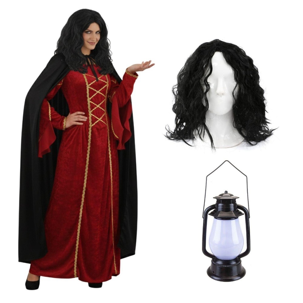 Click to view product details and reviews for Ladies Evil Mother Costume 4 Pcs Dress Cape Wig Lantern Standard.