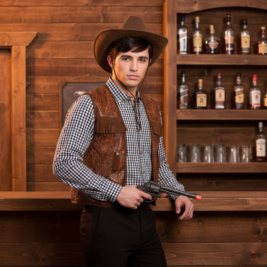 Click to view product details and reviews for Wicked Costumes Light Brown Cowboy Waistcoat One Size Fits Most.