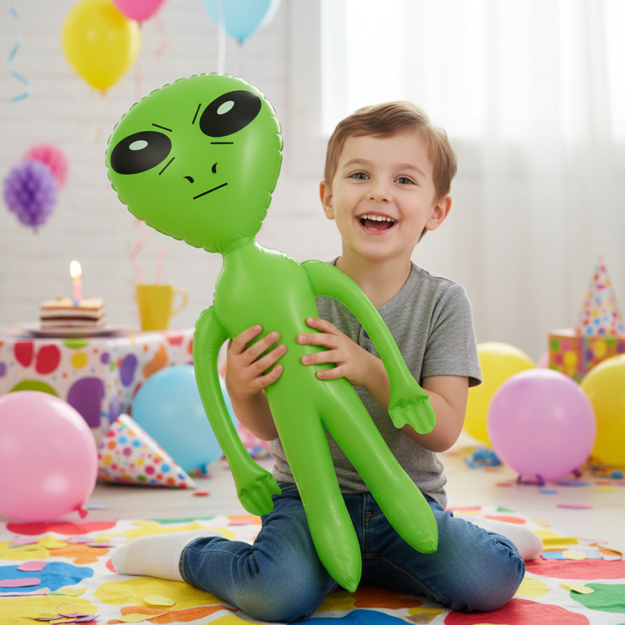 Inflatable Green Alien 64cm
