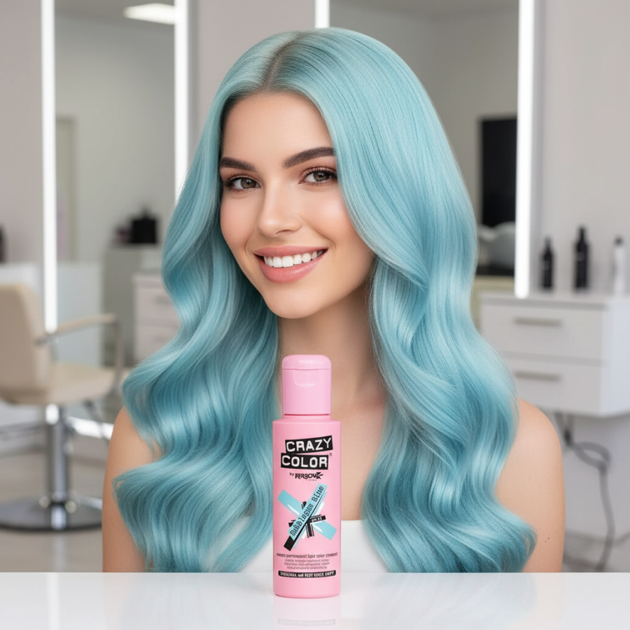 Crazy Color Bubblegum Blue Semi-Permanent Hair Dye 100ml