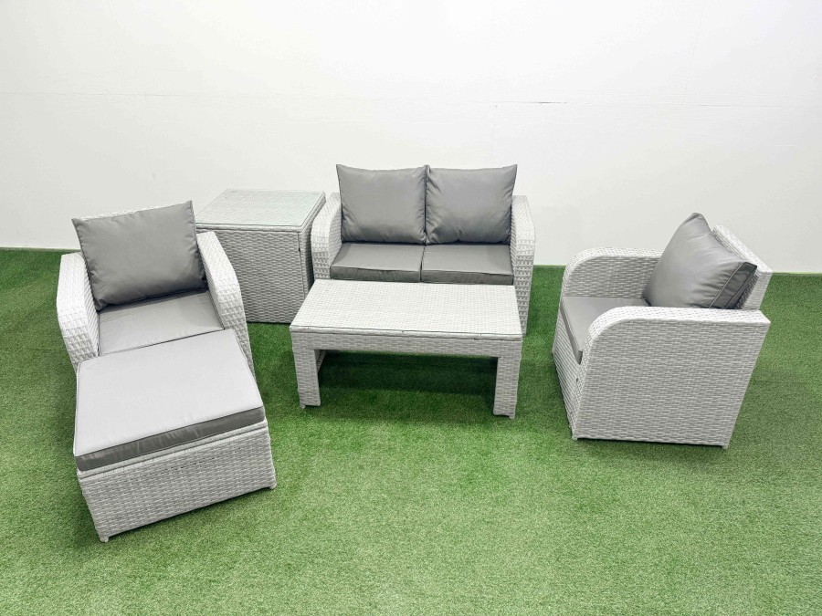 Click to view product details and reviews for Fimous Light Grey Pe Wicker Rattan Garden Furniture Set Sofa Set Reclining Adjustable Chair Oblong Coffee Table 5 Seater With Footstool Side Table. Click to view product details and reviews for Fimous Light Grey Pe Wicker Rattan Garden Furniture Set Sofa Set Reclining Adjustable Chair Oblong Coffee Table 5 Seater With Footstool Side Table.