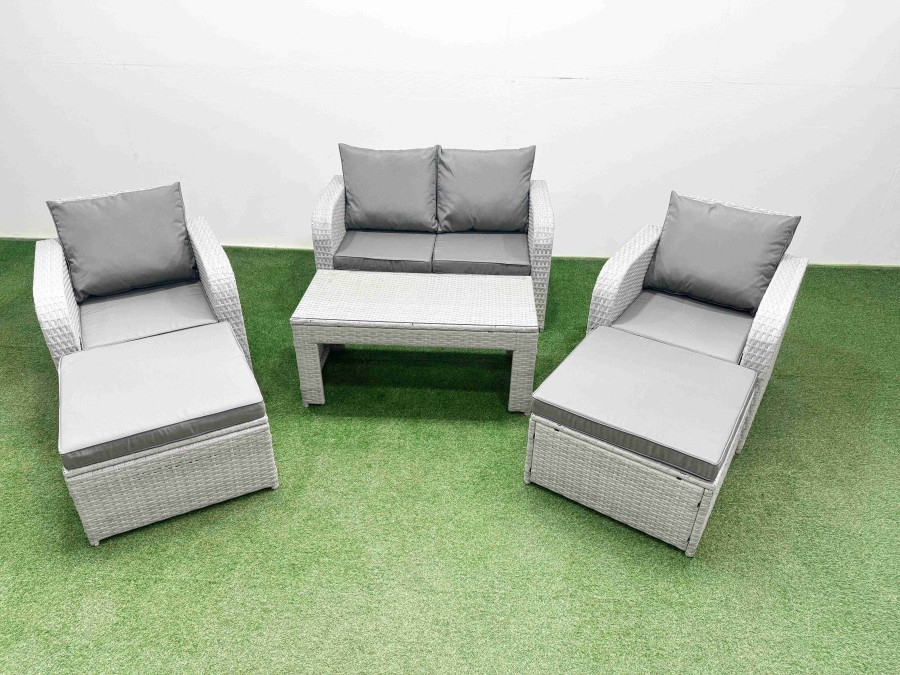 Click to view product details and reviews for Fimous Light Grey Pe Wicker Rattan Garden Furniture Set Sofa Set Reclining Adjustable Chair Oblong Coffee Table 6 Seater 2 Big Stools. Click to view product details and reviews for Fimous Light Grey Pe Wicker Rattan Garden Furniture Set Sofa Set Reclining Adjustable Chair Oblong Coffee Table 6 Seater 2 Big Stools.