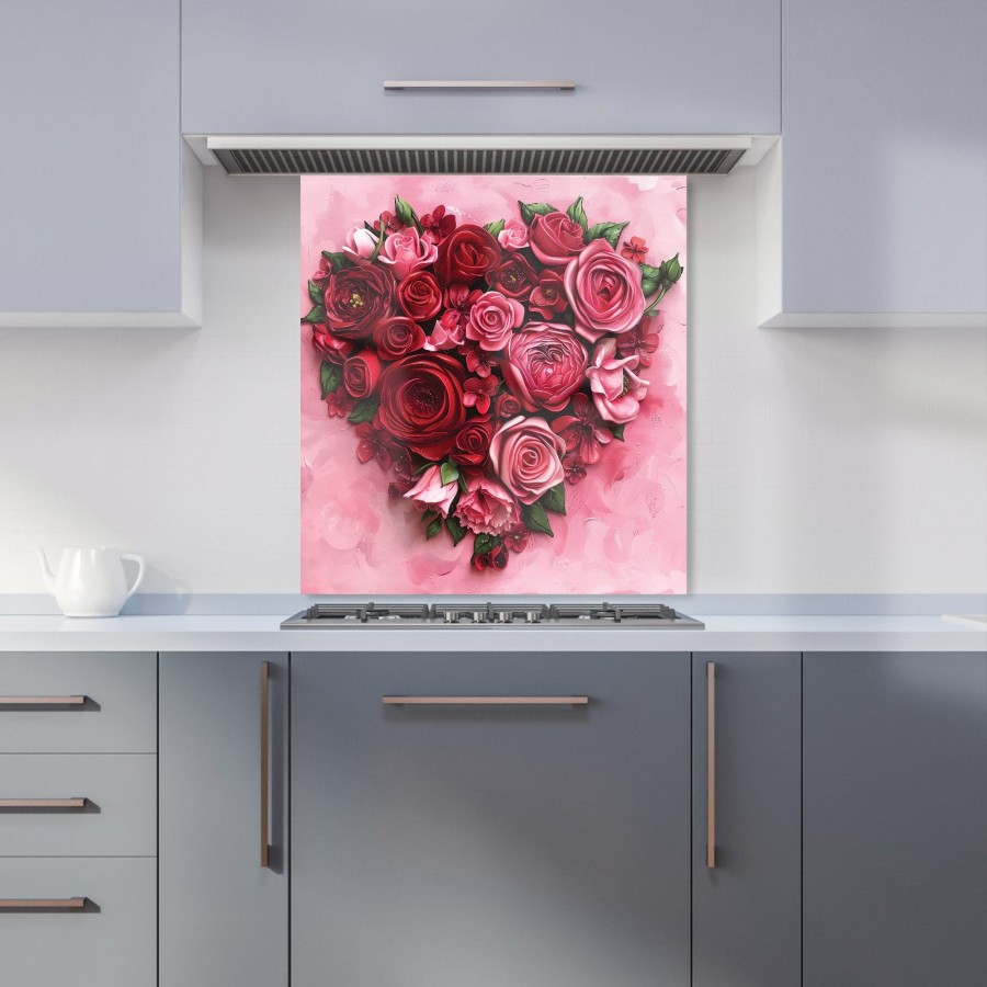 Click to view product details and reviews for Heart Of Roses Kitchen Splashback W600mm X H650mm.