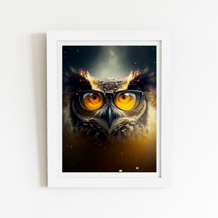 Click to view product details and reviews for Owl Splashart Art Prints 24 X 36 Black Frame.